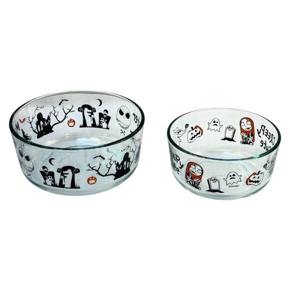 Pyrex Halloween Bowls Lot 2 Master of Fright Creepy Cute Nightmare Before Xmas - Picture 4 of 12